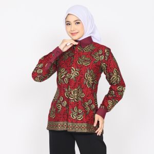 blouse batik wanita lengan panjang
